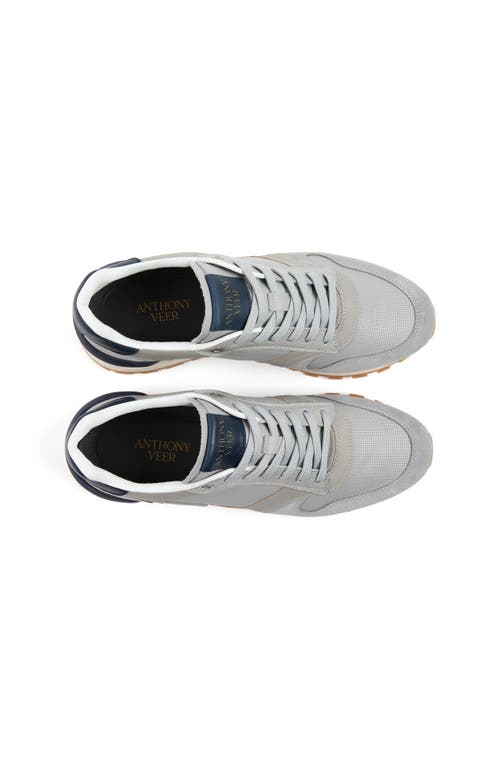 Anthony Veer Edward Runner Sneaker In Grey Navy