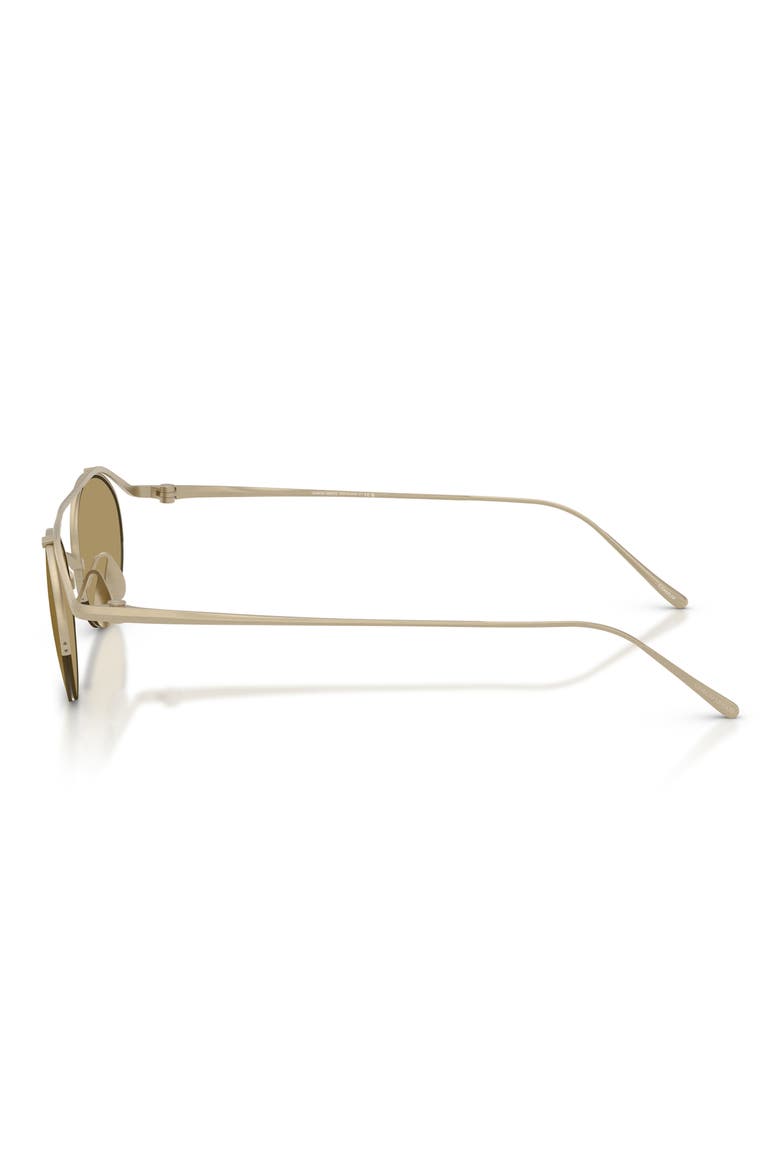 49mm Oval Sunglasses, Alternate, color, MATTE BRUSHED GOLD / GREEN