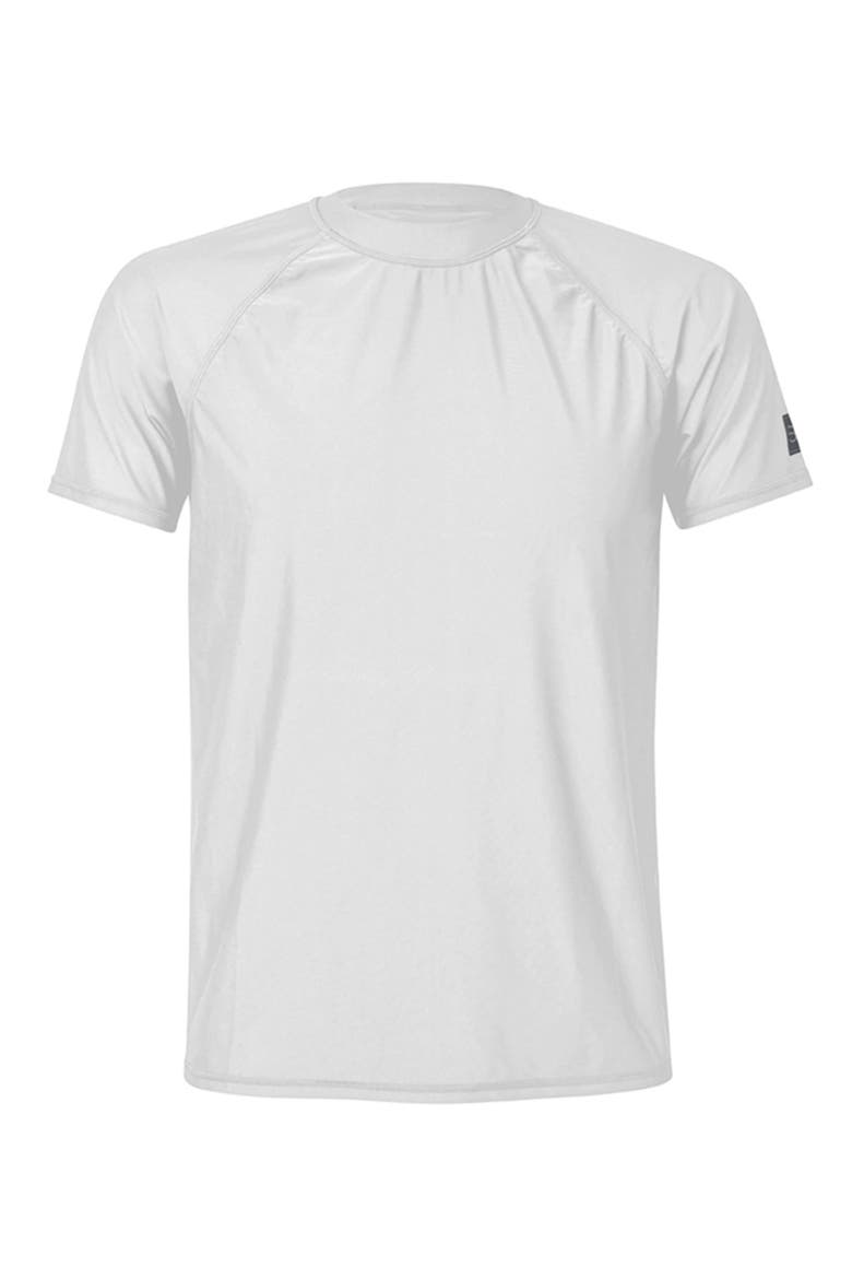 Men's Short Sleeve Rash Top, Main, color, White