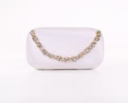 BADGLEY MISCHKA Celestine Satin Minaudiere with Crystal Necklace Handslip
