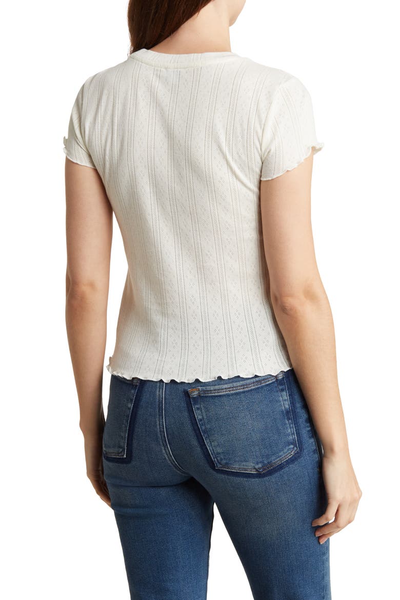 Como Pointelle T-Shirt, Alternate, color, PAPER