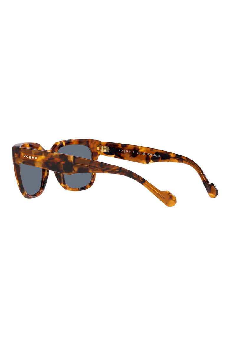 54mm Polarized Square Sunglasses, Alternate, color, TORTOISE