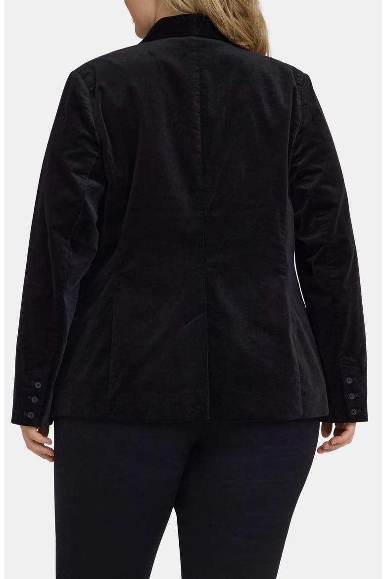 Velveteen Tuxedo Jacket, Alternate, color, BLACK