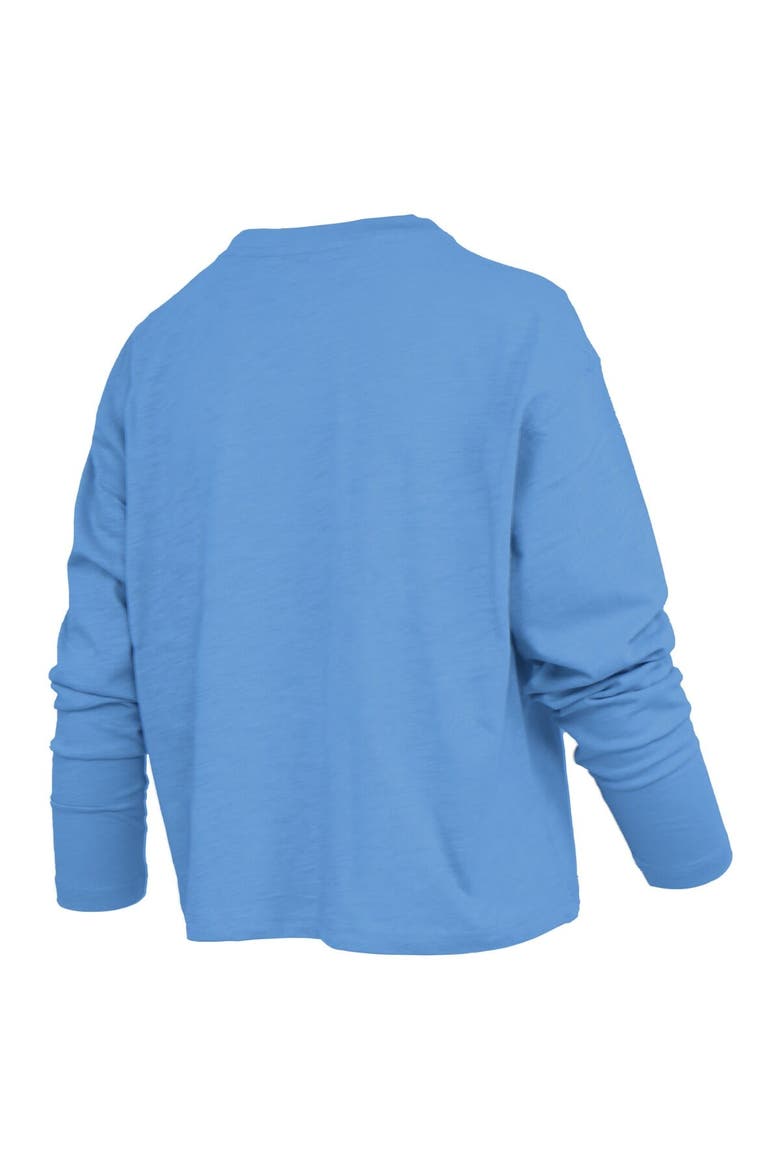 Women's Pressbox Carolina Blue North Carolina Tar Heels Motley Boxy Waist-Length Long Sleeve T-Shirt, Alternate, color, Light Blue