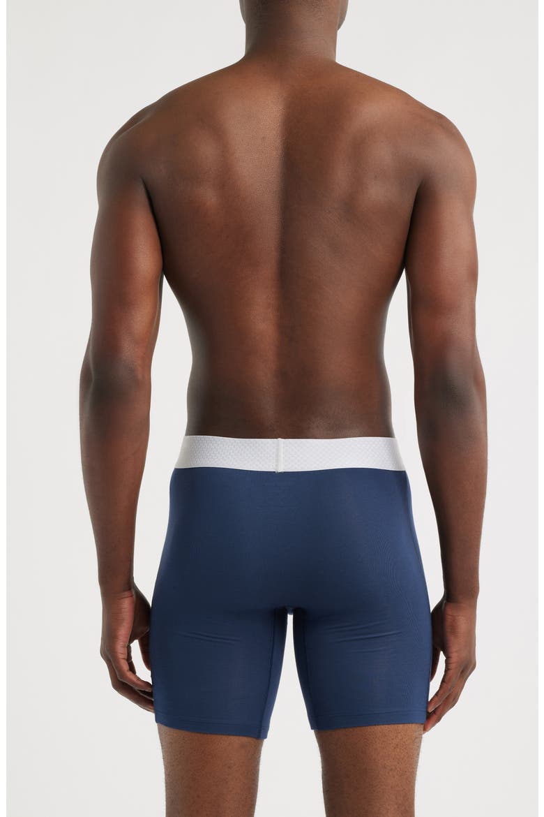 Second Skin 6-Inch Golf Ball Waistband Stretch Modal Boxer Briefs, Alternate, color, DRESS BLUES GOLF BALL WB