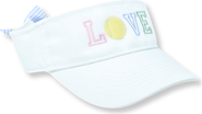 Bits & Bows Tennis Love Twill Bow Visor
