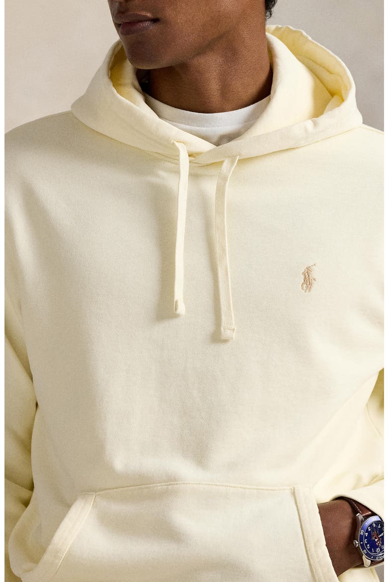 Loopback Cotton Fleece Hoodie, Alternate, color, CLUBHOUSE CREAM