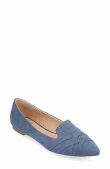 Journee Collection Mindee Crisscross Toe Flat - Wide Width Available