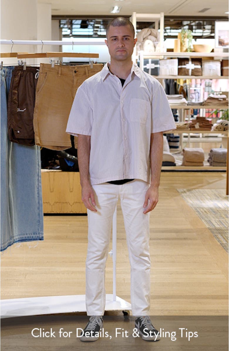 Mini Shirting Stripe Short Sleeve Cotton Poplin Shirt, sales video thumbnail