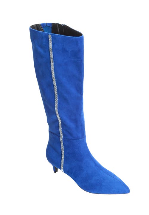 Comfortview The Marianna Tall Calf Boot In Blue