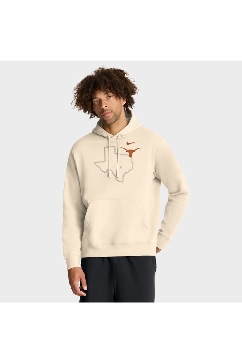 Men's Nike Cream Texas Longhorns Campus Shadow Hoodie, Main, color, Cream