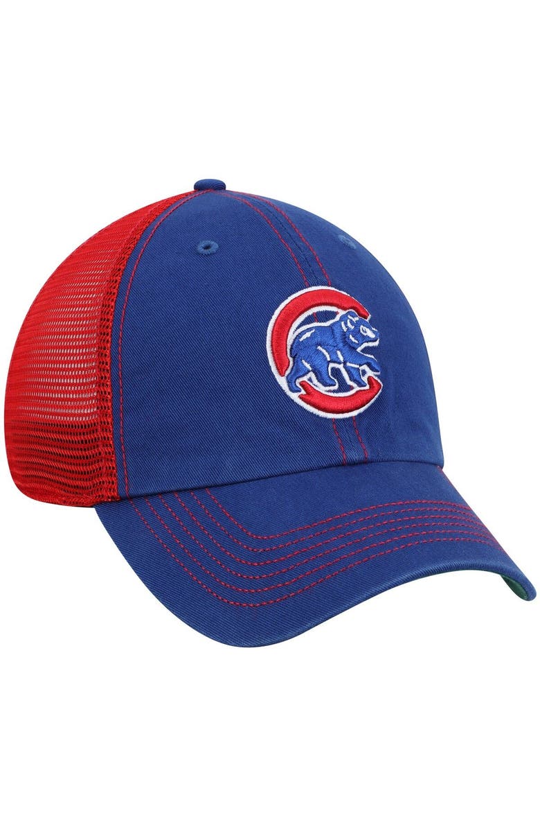'47 Men's '47 Royal/Red Chicago Cubs Trawler Clean Up Trucker Hat, Alternate, color,