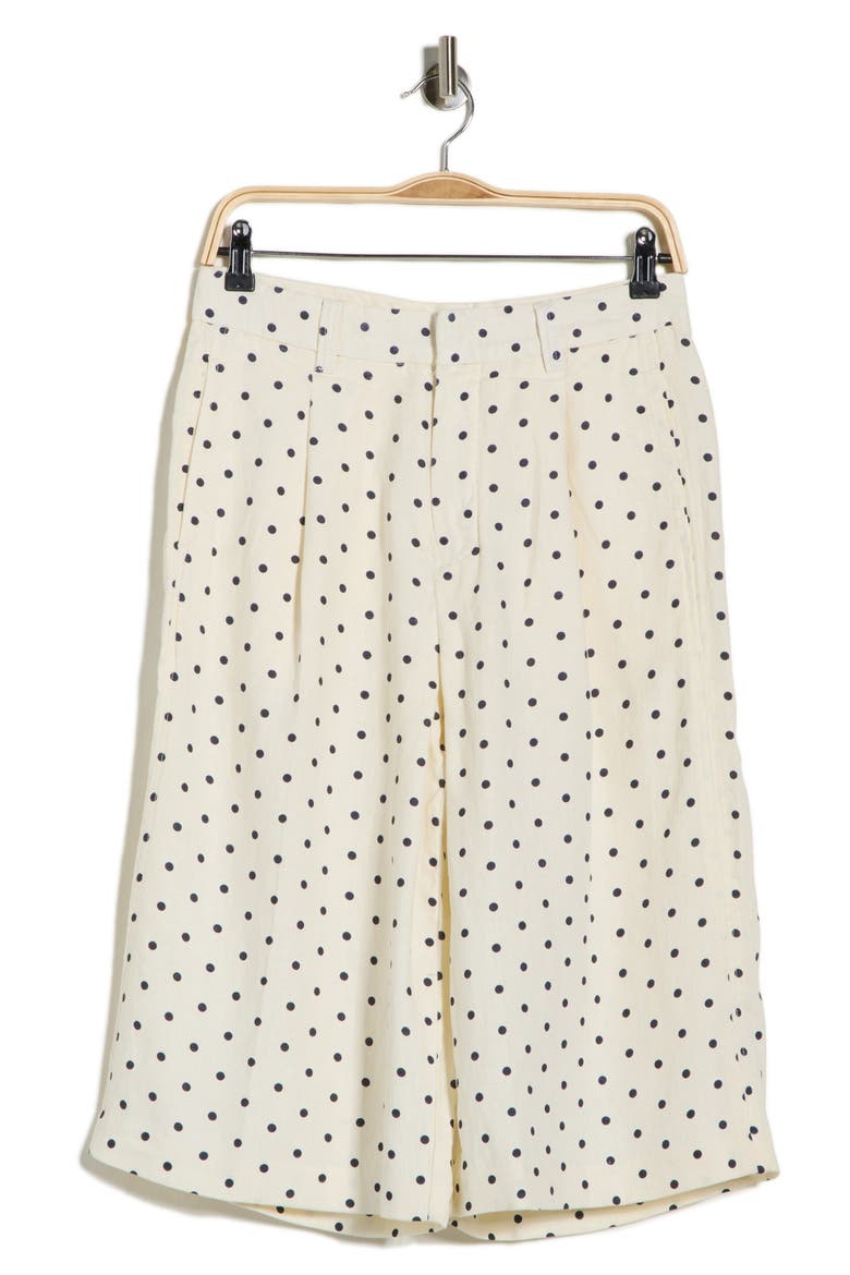 Hepburn Linen Shorts, Alternate, color, POLKA DOTS