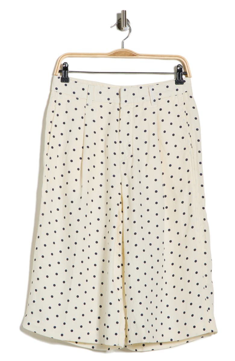 DL1961 Hepburn Linen Shorts, Main, color, Polka Dots