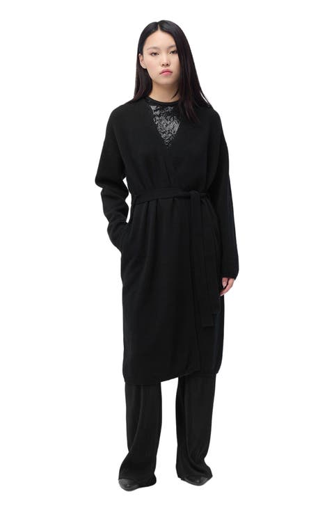 Long Maternity Cashmere Robe