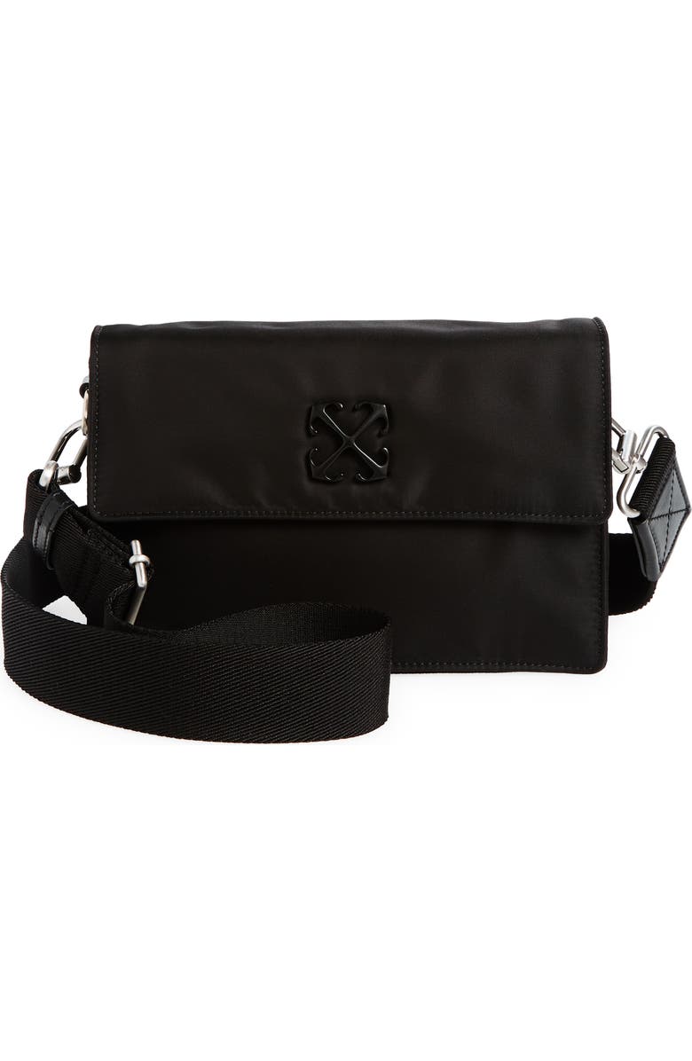 Off-White Soft Jitney 1.4 Nylon Crossbody Bag, Main, color, Black