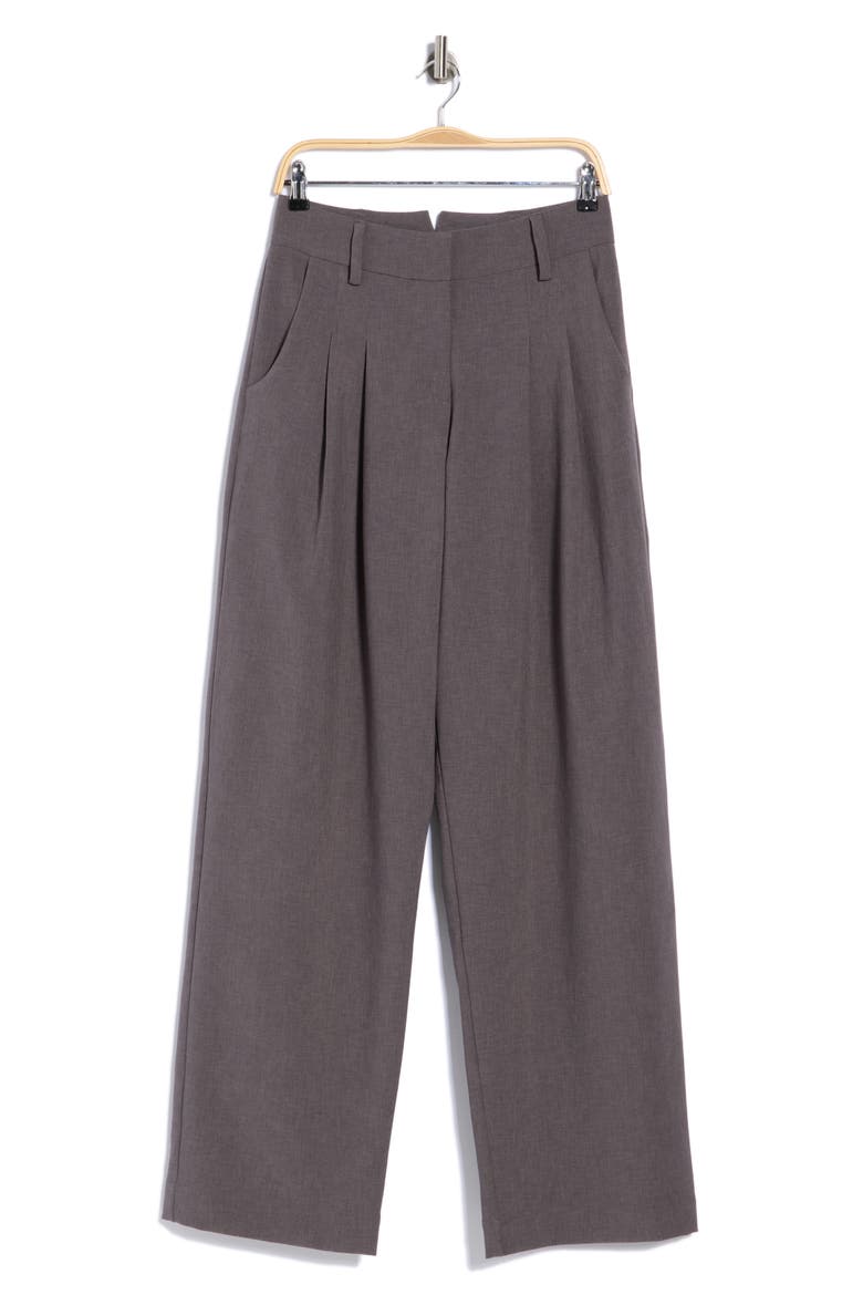 Brooklyn Pleated Wide Leg Pants, Main, color, GREY