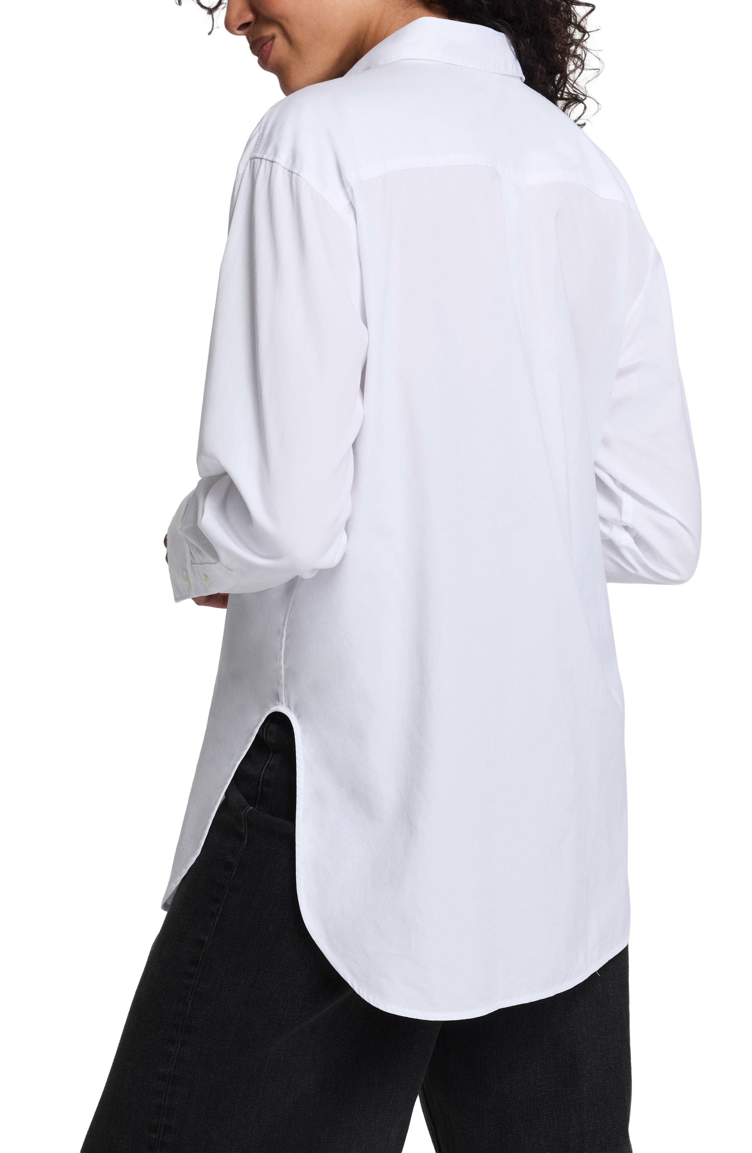 Bibbed Tuxedo Cotton Poplin Button-Up Shirt - image 2