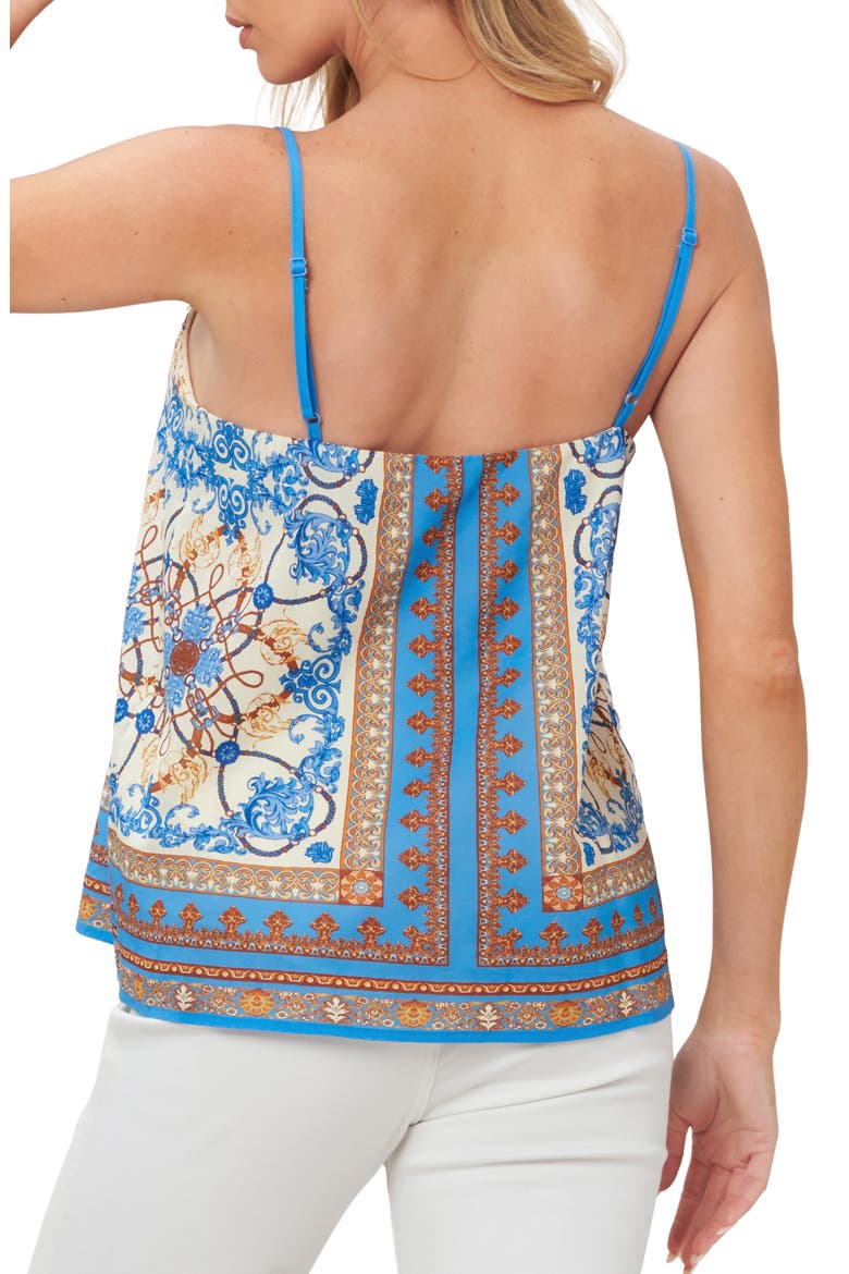 Scarf Print Cotton Camisole, Alternate, color, BLUE MULTI