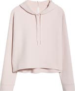 Zella Ottoman Cotton Blend Ribbed Hoodie