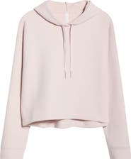 Zella Ottoman Cotton Blend Ribbed Hoodie