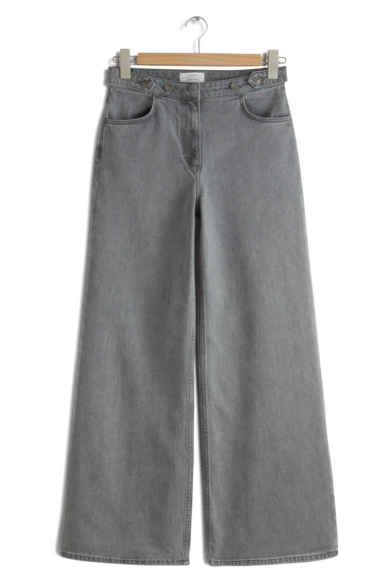 Wide Leg Jeans, Alternate, color, GREY WASH