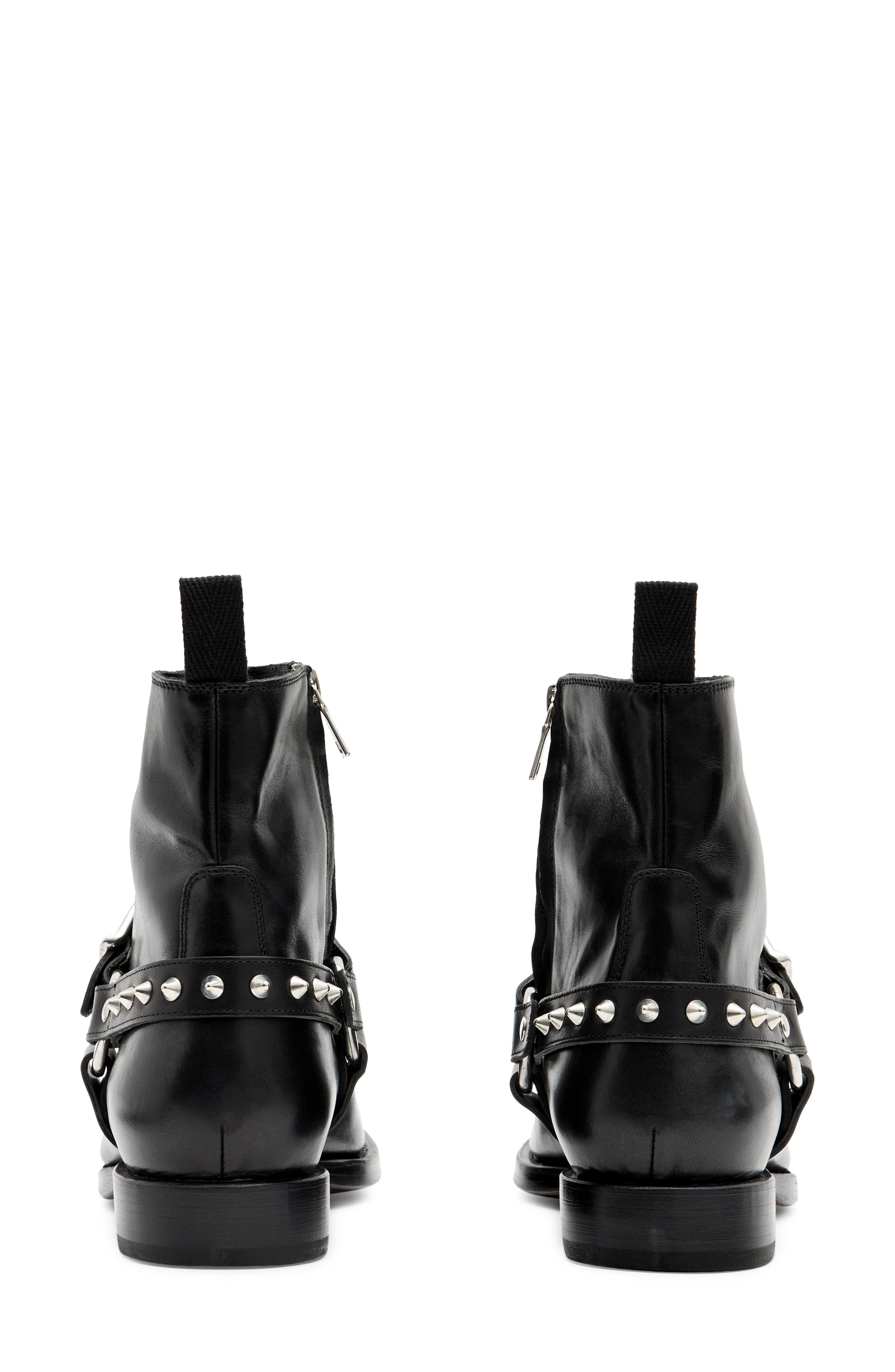 John Varvatos Regent Harness Spike Zip Boot, Alternate, color, 
