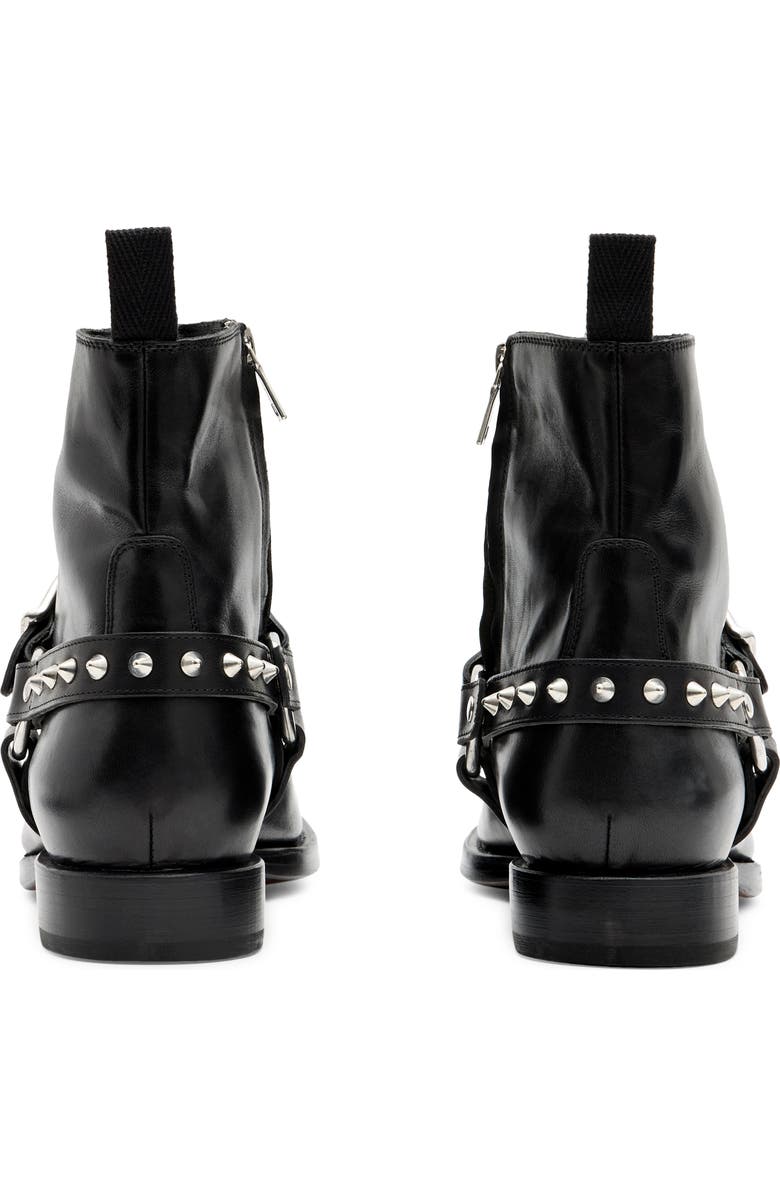 John Varvatos Regent Harness Spike Zip Boot, Alternate, color,