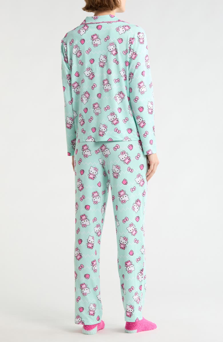 Hello Kitty Pajamas & Socks Set, Alternate, color, Turquoise Print