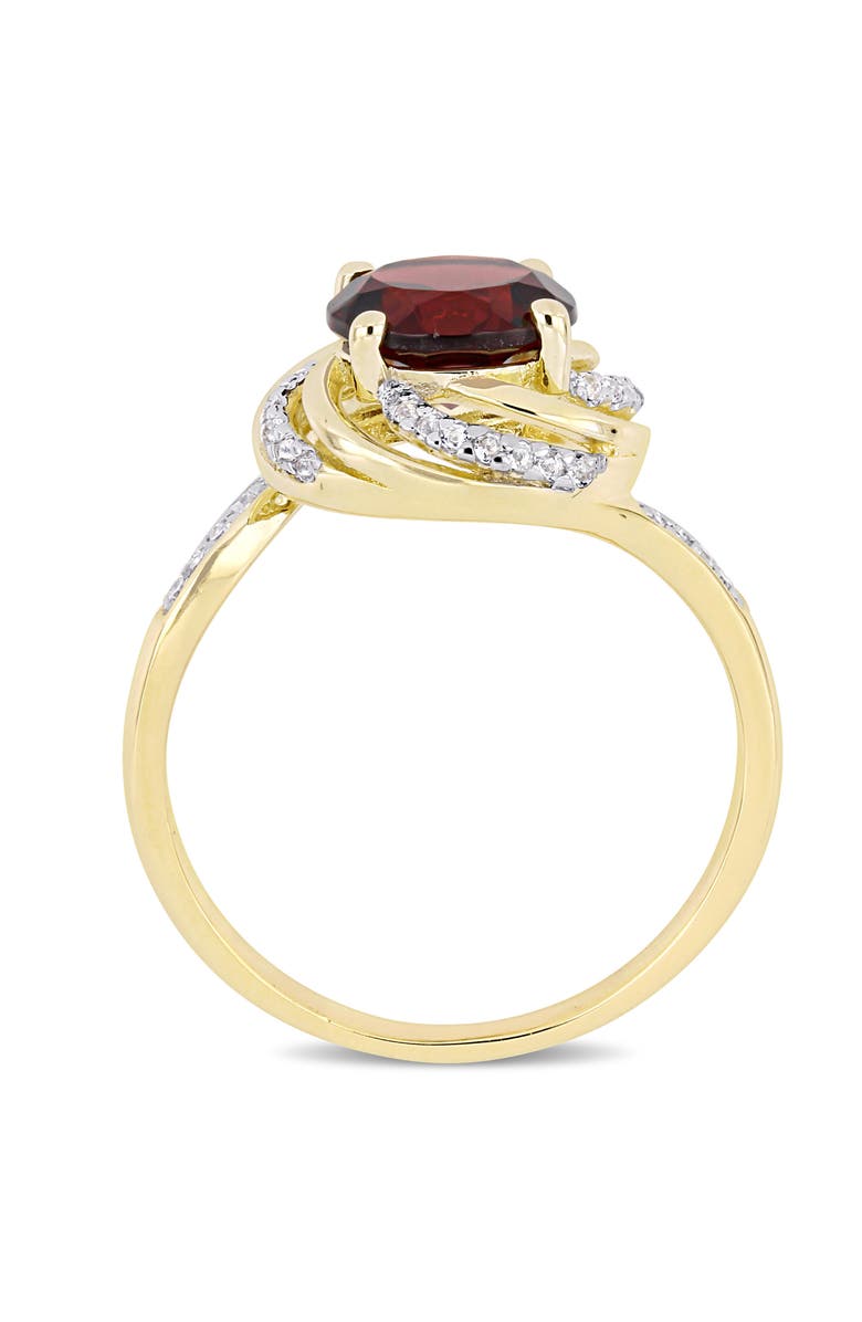 Julianna B. Garnet, White Topaz & Diamond Swirl Ring, Alternate, color, Garnet