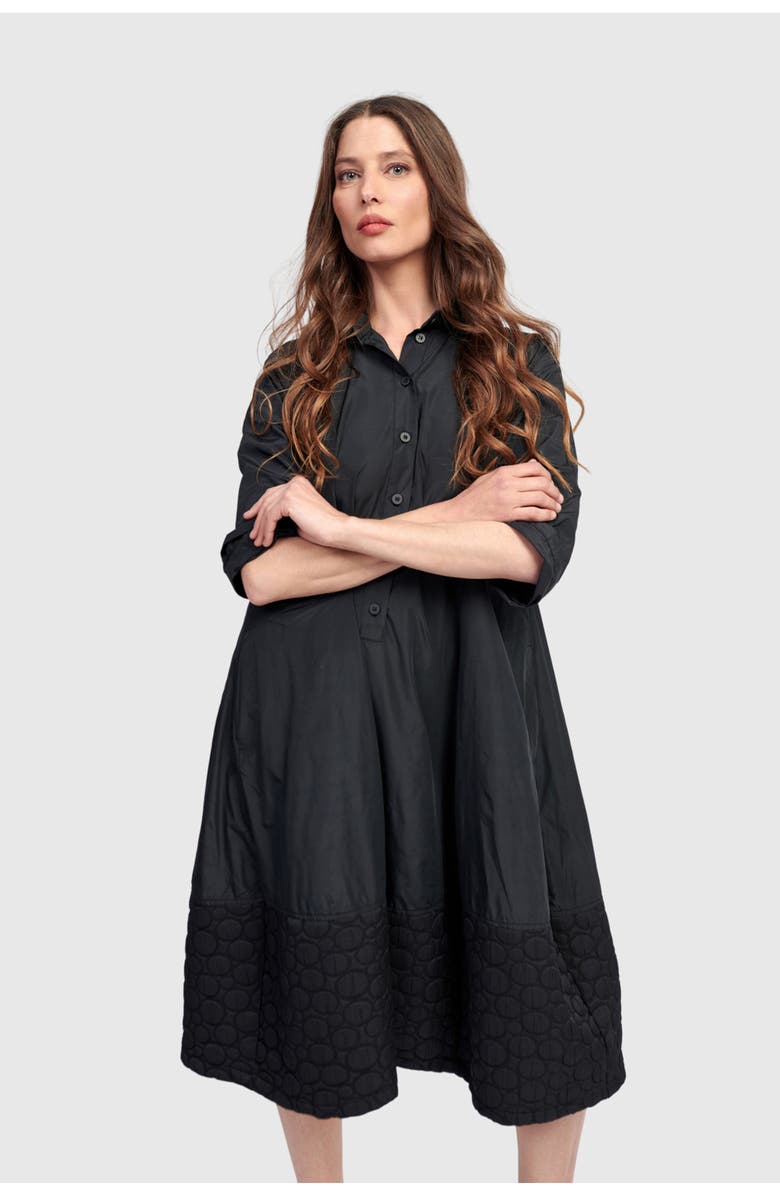 Alembika Christine Shirt Dress, Alternate, color, Black