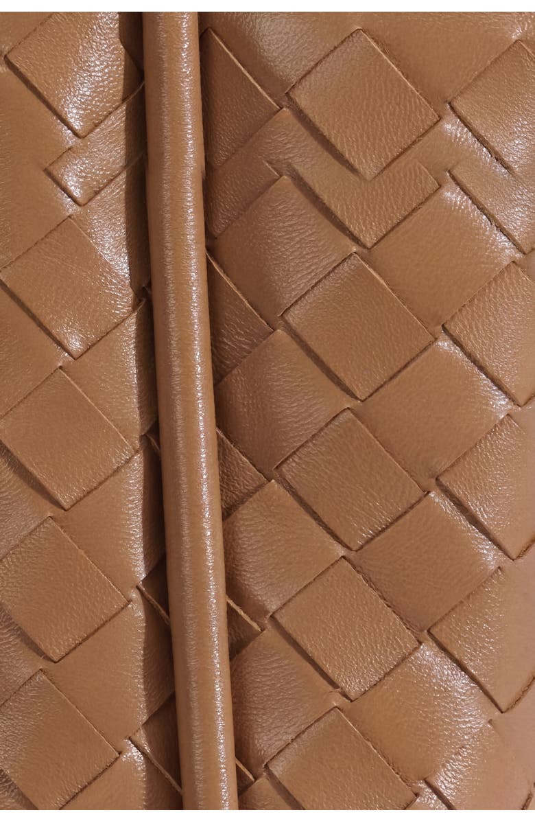 FURNIQ UK Portland Woven Leather Top Handle Bag, Alternate, color, Tan Brown