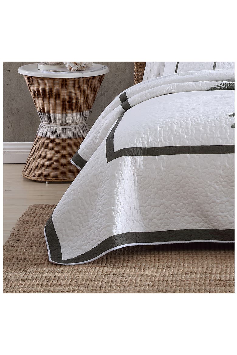 Palm Island Quilt Set, Alternate, color, PALM GREEN