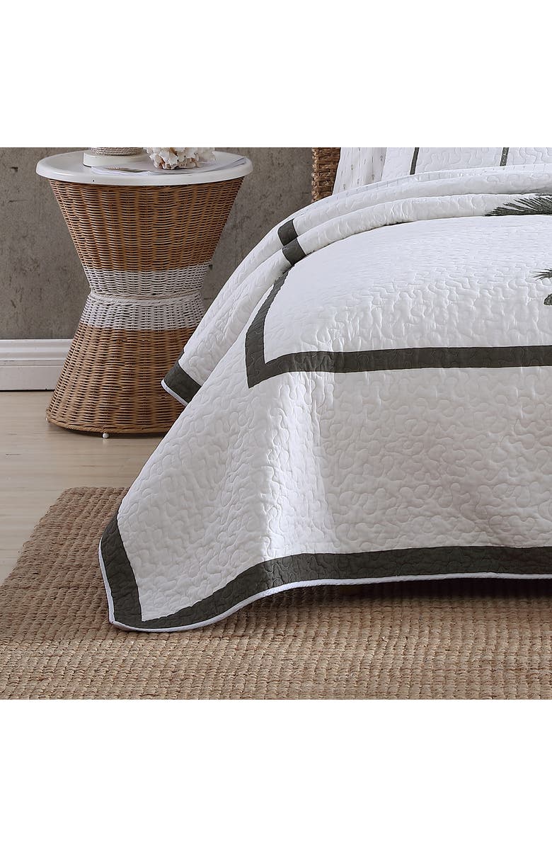 Tommy Bahama Palm Island Quilt Set, Alternate, color, Palm Green