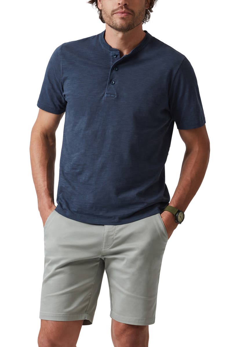 34 Heritage Slub Cotton Henley, Main, color, Blue Night