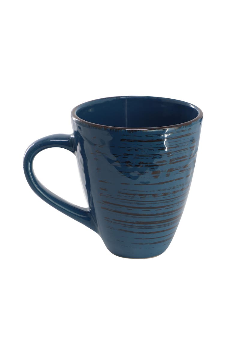 Malibu Deep Ocean 16-Piece Stoneware Dinnerware Set, Alternate, color, Blue