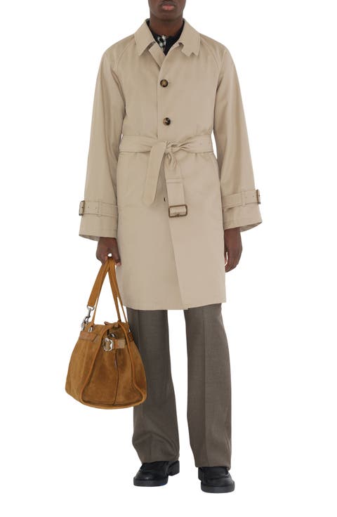 Cotton Gabardine Long Car Coat