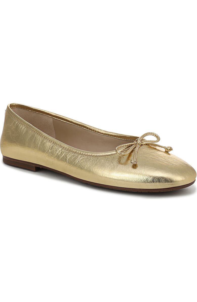 Sam Edelman Alie Ballet Flat, Main, color, Amber Gold