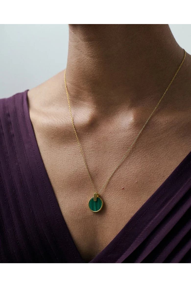 Gold Stilla Malachite Necklace, Alternate, color, Malachite