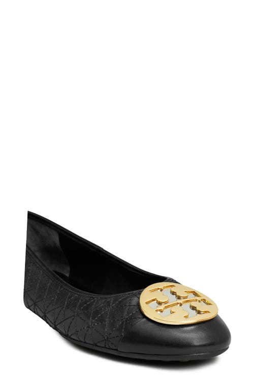 Tory Burch Claire Quilted Ballet Flat In Animal Print