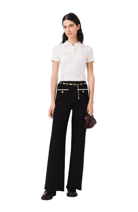 Lurex tweed trousers