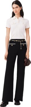 maje Lurex tweed trousers