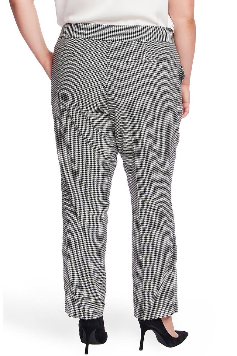 Houndstooth Ankle Pants, Alternate, color, RICH BLACK