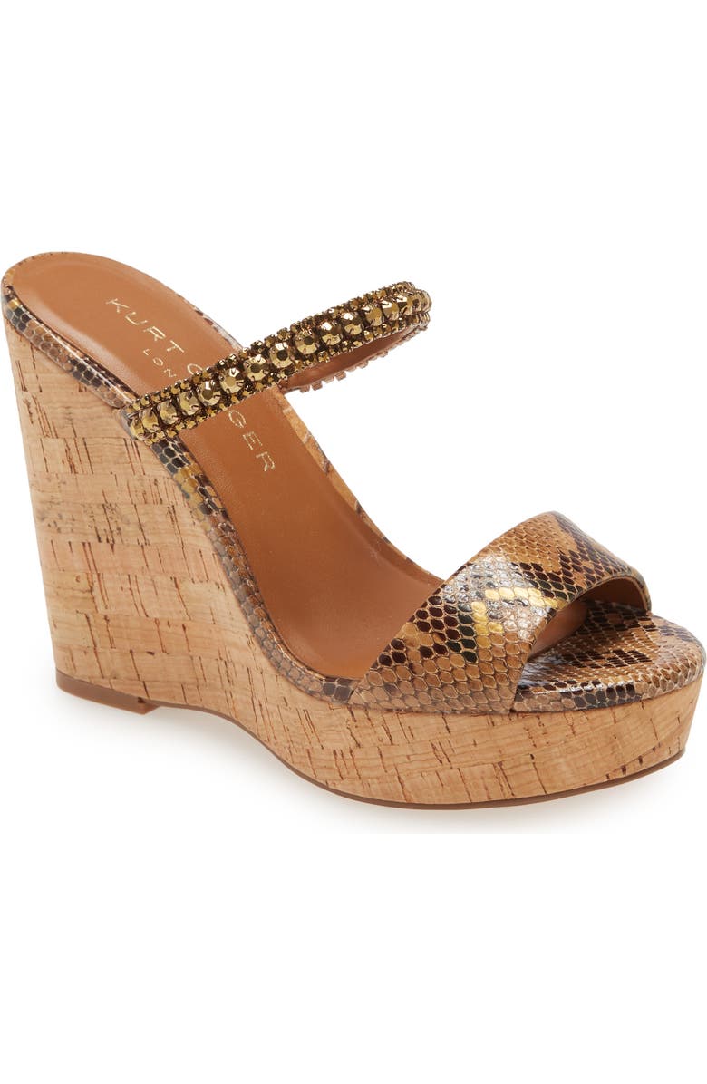 Kurt Geiger London Alexia Platform Wedge Slide Sandal, Main, color,