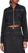 Avec Les Filles Crop Denim Jacket