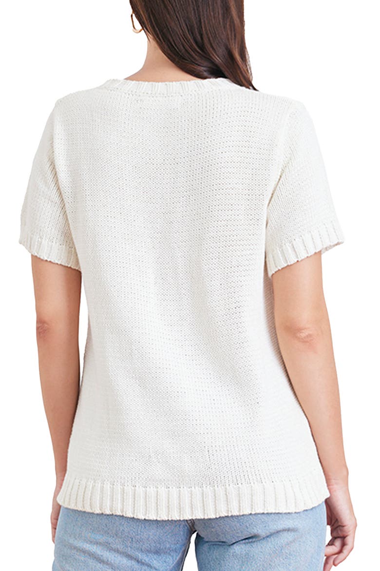 Simone Cotton Sweater Tee, Alternate, color, Off White