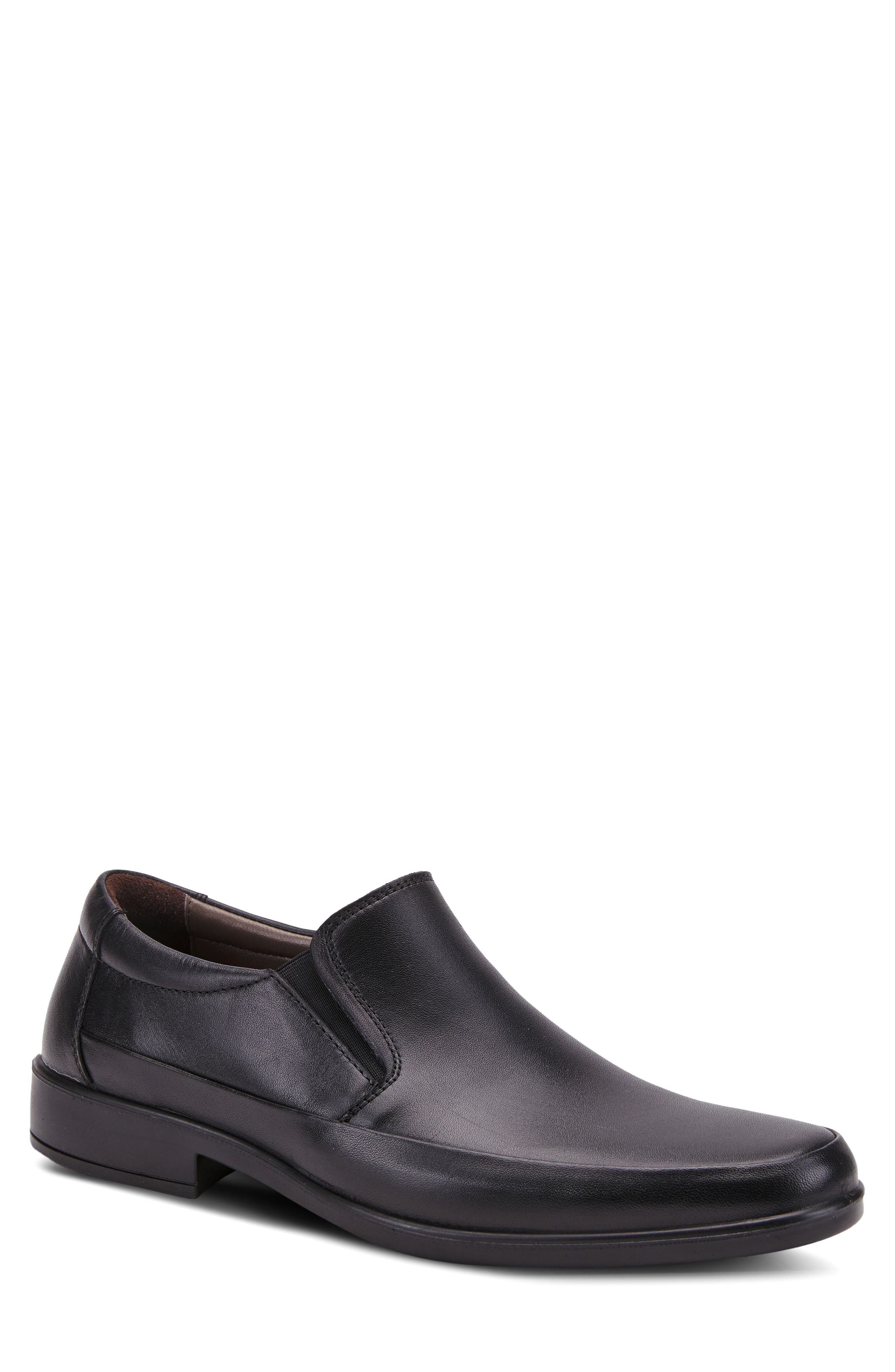 Spring Step Felix Leather Loafer, Main, color, Black