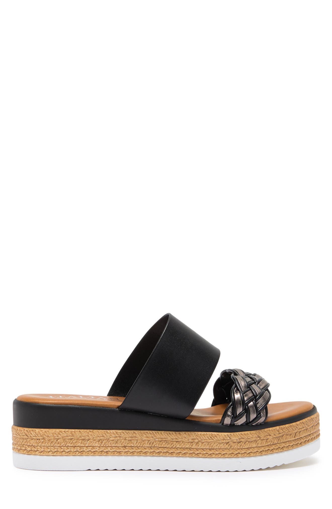 ITALIAN SHOEMAKERS Braided Platform Slide Sandal, Alternate, color, 