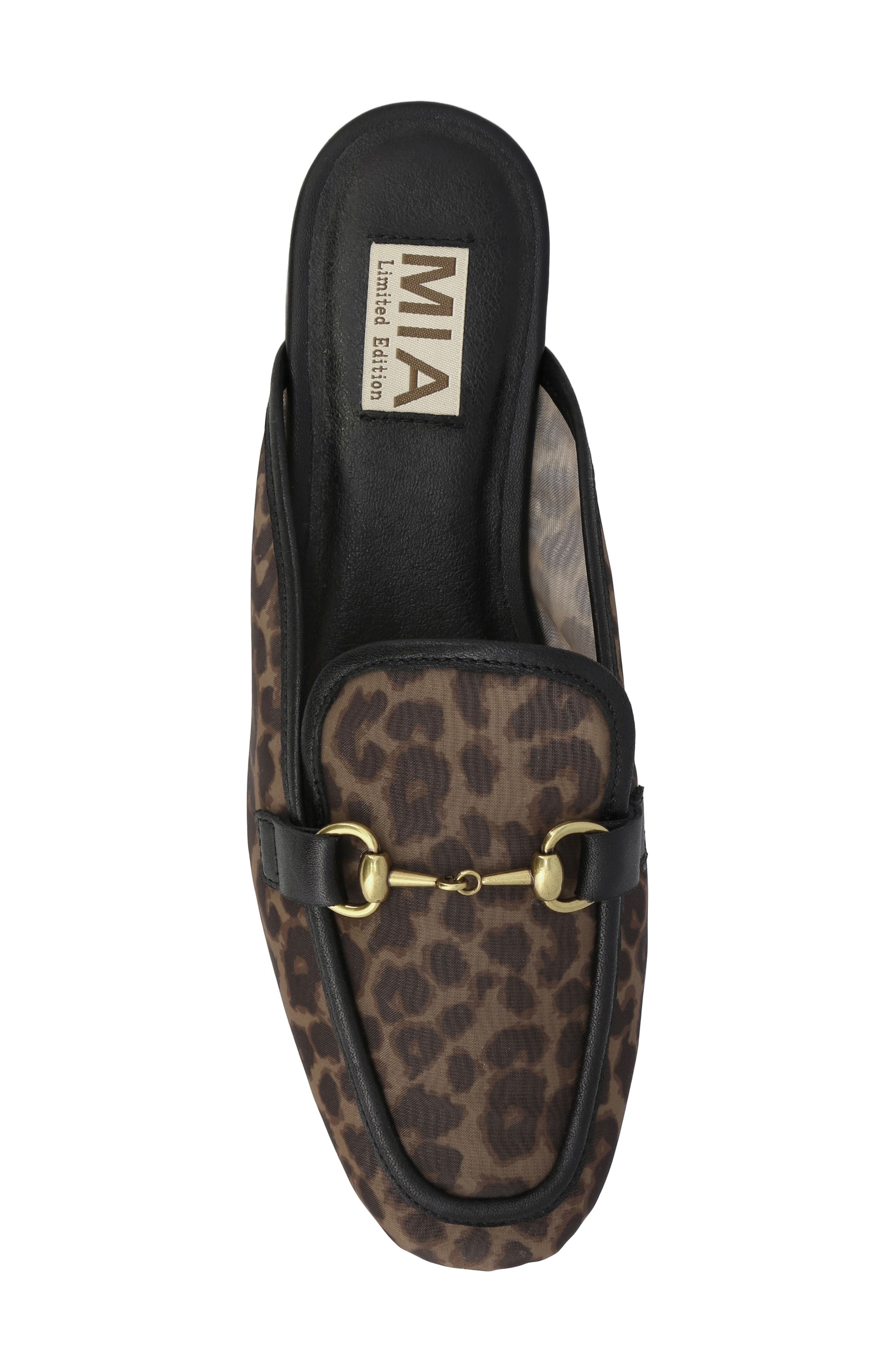 Bouquet Bit Loafer Mule, Alternate, color, LEOPARD PRINT