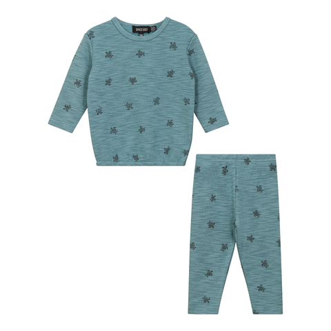 Butterfly Turtle Printed Top and Pants Set